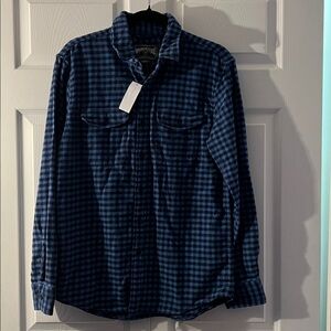 American Eagle Men's Blue Checkered Shirt